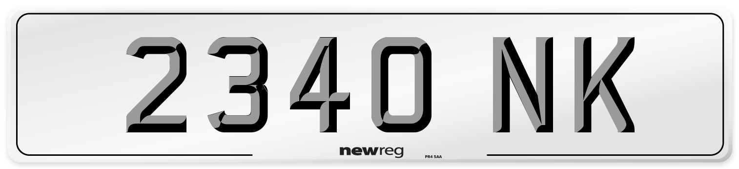 2340 NK Number Plate from New Reg